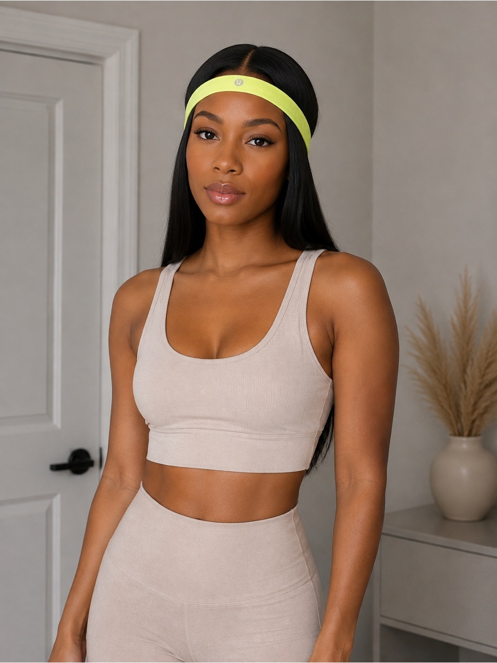 lululemon athletica Bright Neon green Performance Headband
